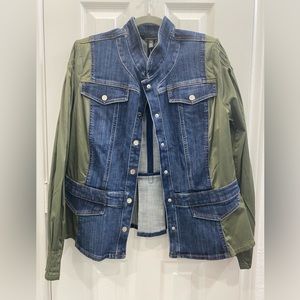 White House Black Market Drama Sleeve Trucker Jacket